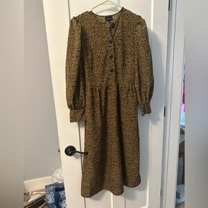 Who What Wear Leopard Print Midi dress